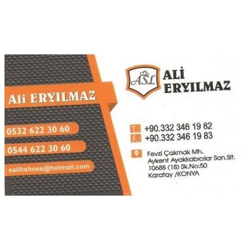 Ali Eryılmaz Ayakkabı Deri Ürün. Gıda İnş. Ve Tic. Ltd Şti Logo